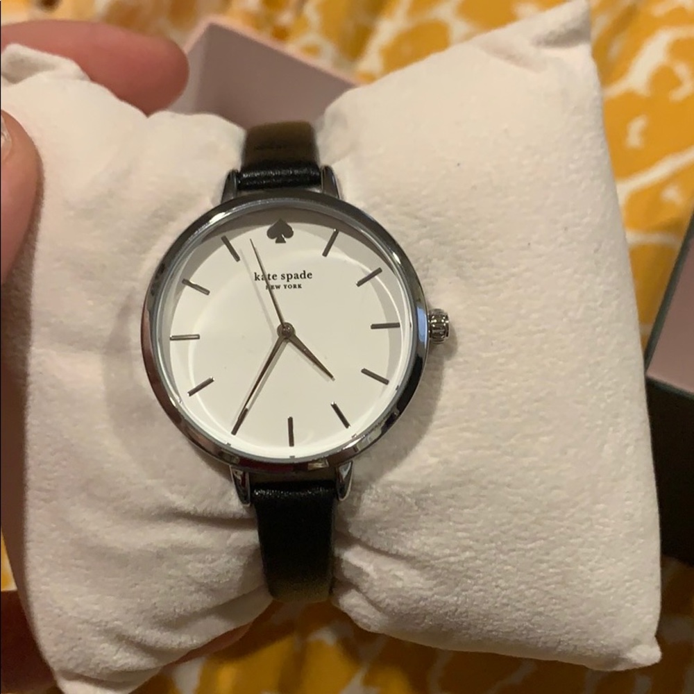 Kate Spade black leather watch
